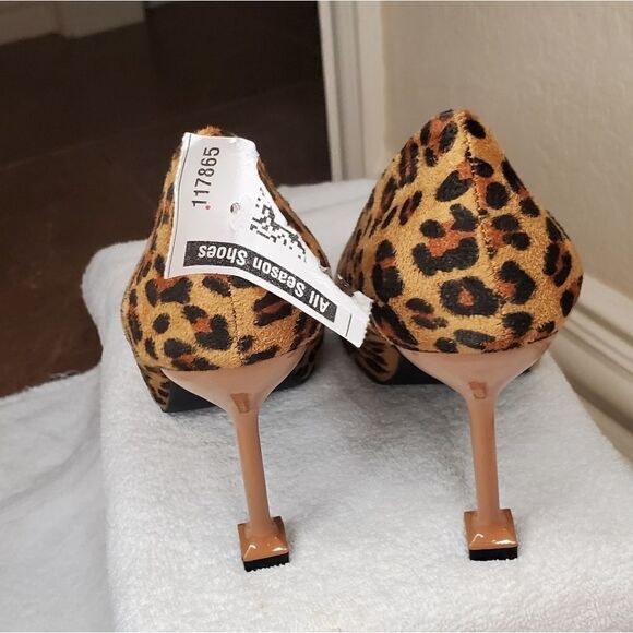 Cinak leopard Print High Heels Dress Shoes - Picture 4 of 10